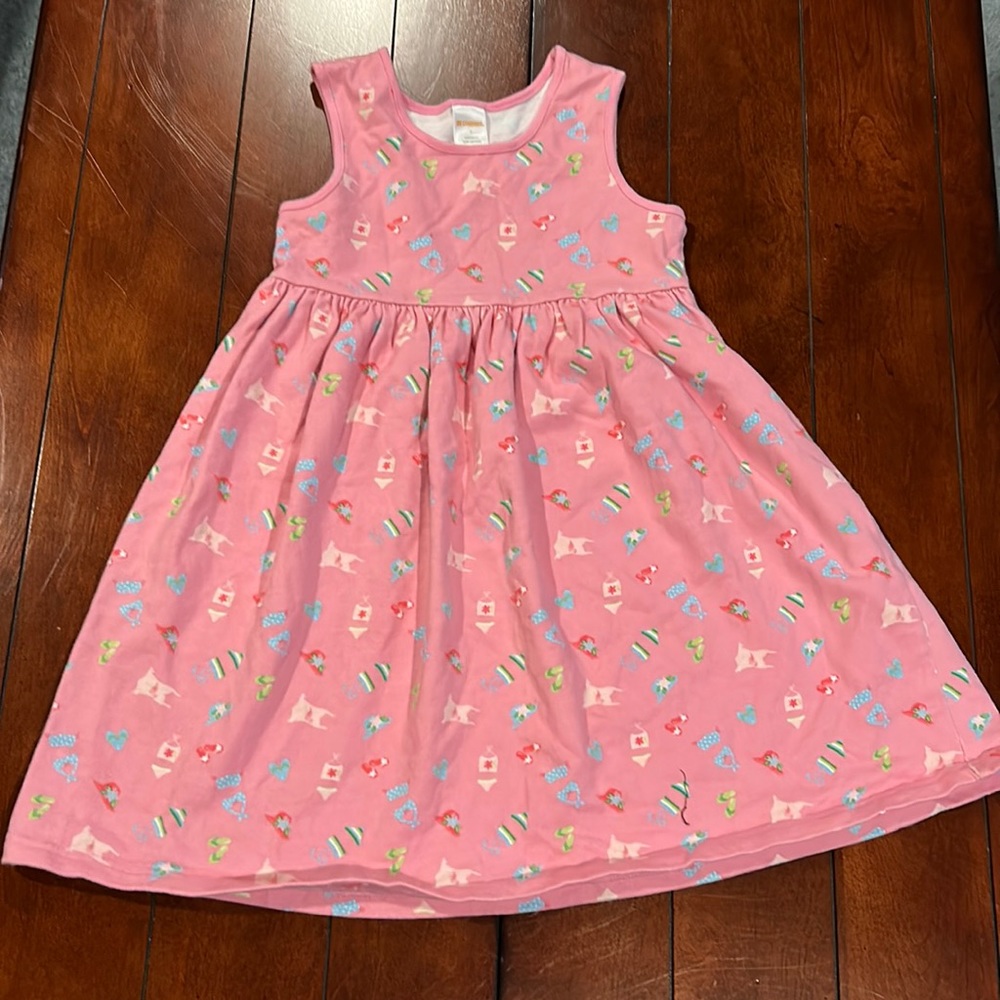 Gymboree Outlet Pool Party Pink 100% Cotton Knit Dress Size 7